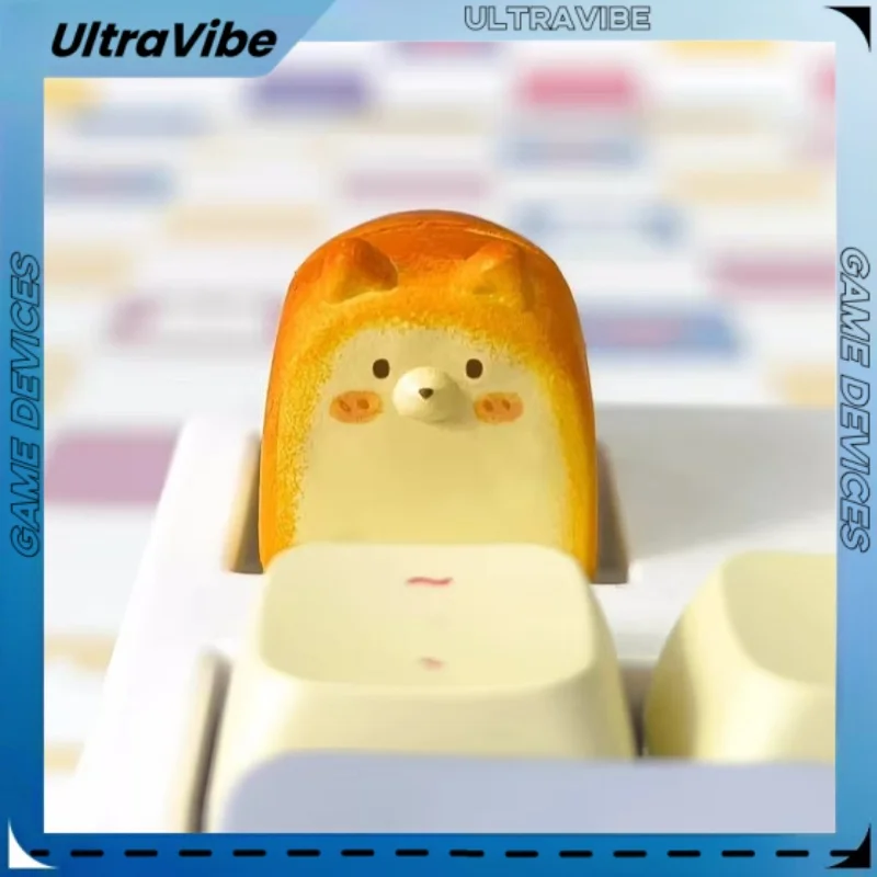 Bread Cat Dog Keycaps personalizado, resina personalizada, impresión 3d tostada, Teclado mecánico Original
