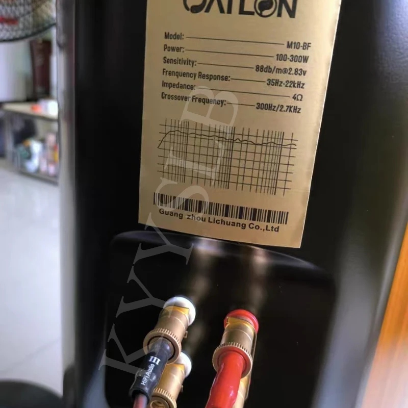 Altavoces HiFi de Tres Vías KYYSLB de 50-200 W, Sonido de Audio para el Hogar, Altavoz HiFi con Doble Woofer de 10 Pulgadas, Altavoz de Madera para Estantería - imagen 5