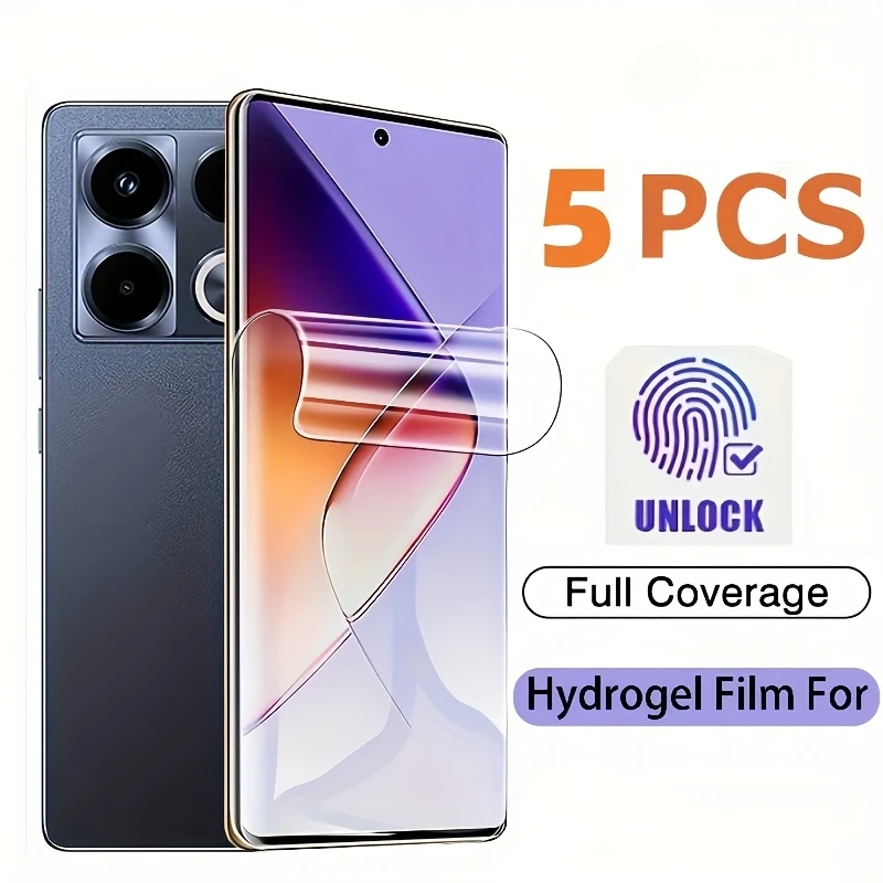 5 uds HD/mate/Película de hidrogel de privacidad para Infinix Hot 60 Pro + 60i 50i 40i Hot 50 40 Pro Hot 30 40 50 60 Protector de pantalla