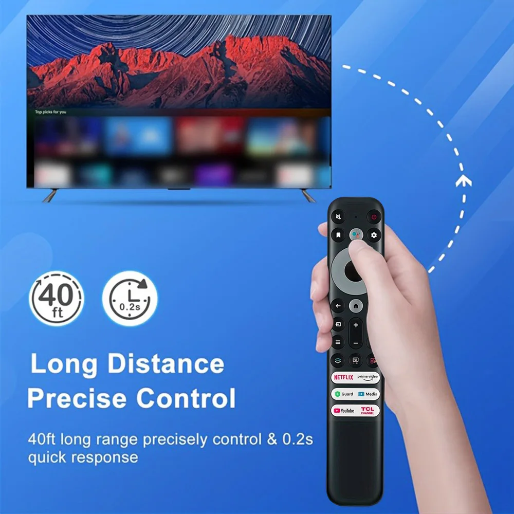 MRSVI Control remoto de repuesto RC902V para TCL Android TV Mini-LED QLED 4K UHD Smart TV con Netflix, Prime Video, YouTube - imagen 2