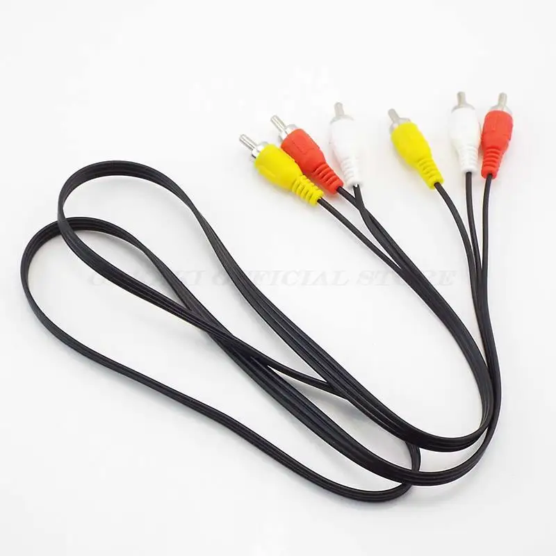 3 RCA macho a 3 RCA macho conector compuesto AV Cable Audio Video Cable - imagen 5