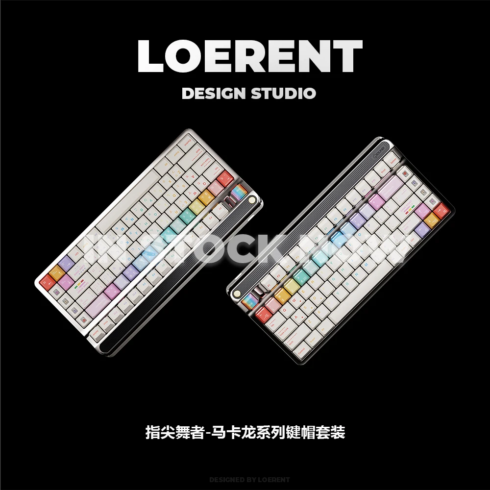 Juego de teclas con tema de macarrón, teclas en inglés/japonés, teclas personalizadas de 146 teclas, teclas de teclado mecánico de sublimación de perfil de cereza PBT - imagen 4