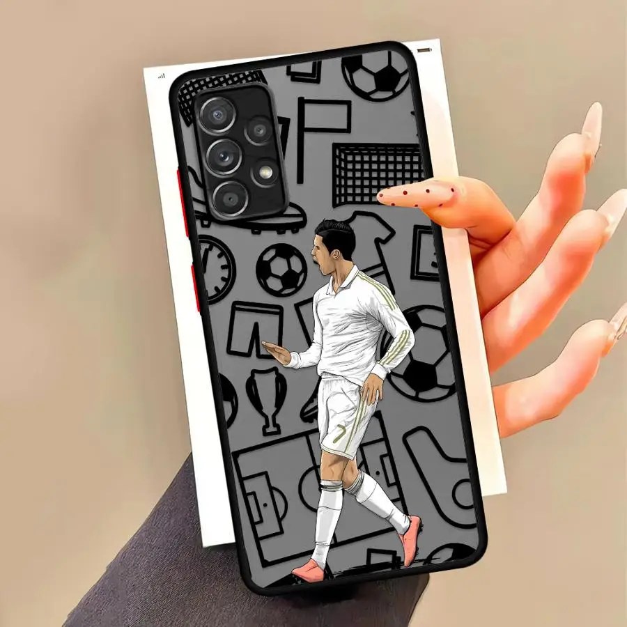 Funda de teléfono de dibujos animados de superestrella de fútbol deportivo para Samsung Galaxy A22 A35 A53 A56 A54 A33 A25 A52 A24 A34 A72 A23 A36 A32 A26 A21s - imagen 2