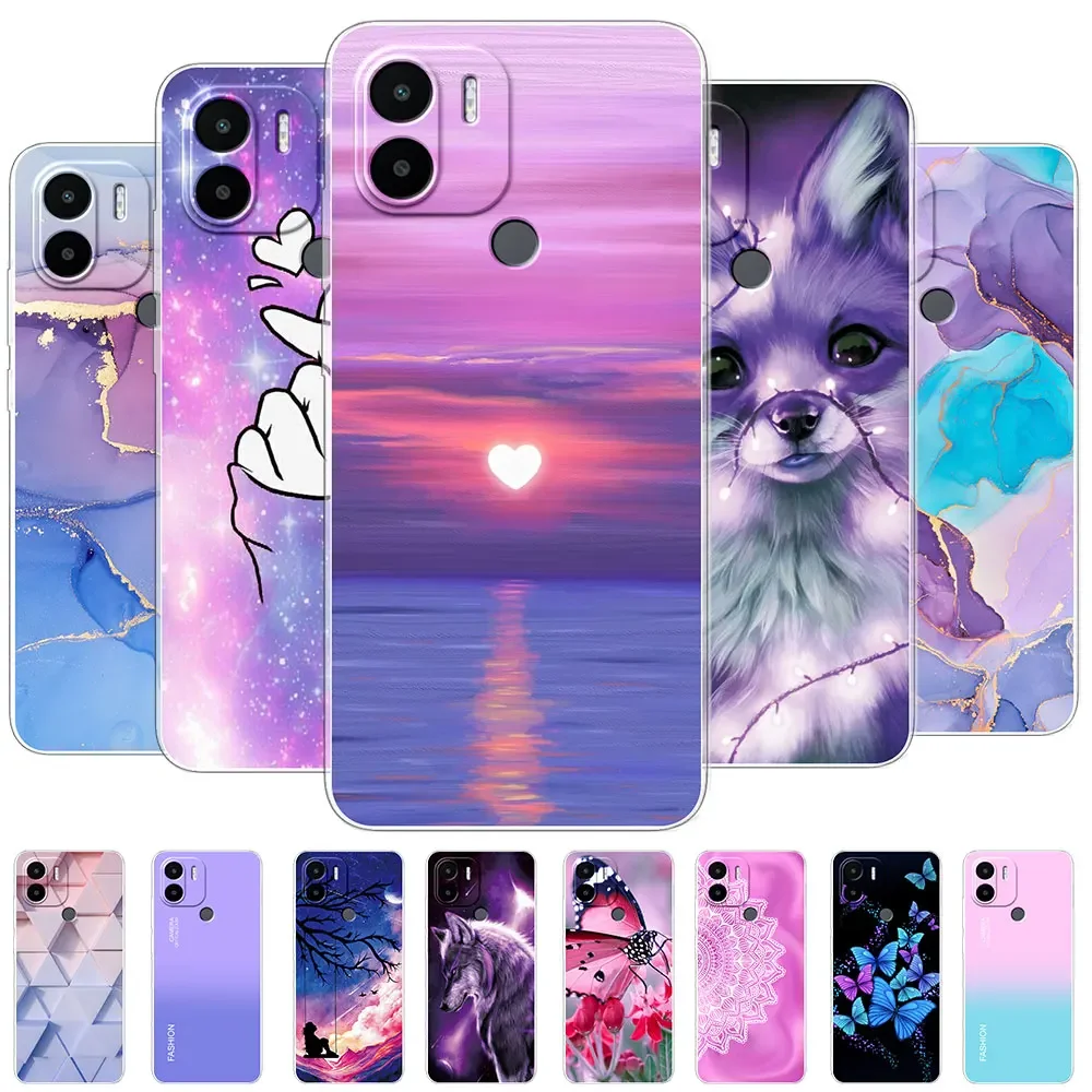 Para Xiaomi Redmi A2 funda Coque para Redmi A2 + Fundas funda protectora transparente de silicona suave para Redmi A2 Plus Shell parachoques