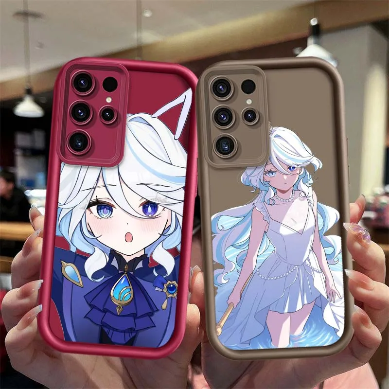 Funda Protectora para Teléfono con Diseño de Chica Anime Furina para Samsung Galaxy S25 S24 S23 S22 S21 S20 Ultra Plus FE 5G - imagen 2