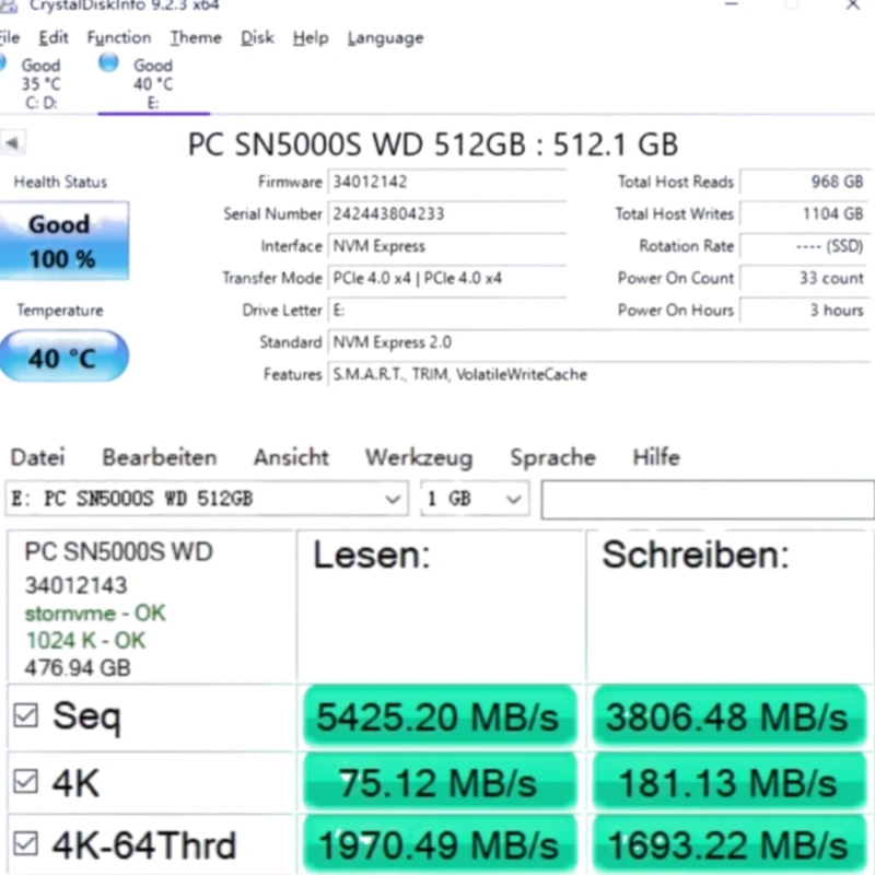 WD SN5000S 512GB y SN740 1TB 2TB M.2 2230 SSD NVMe PCIe para Steam Deck, Surface pro9, para flujo ROG, para cámara DIY CFE z9, para Dell - imagen 4
