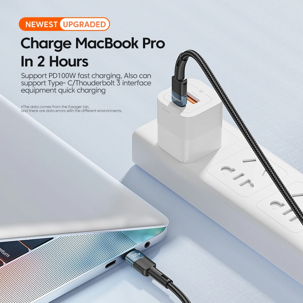 Essager Cable USB-C 100W Power Delivery Carga Rápida - imagen 3