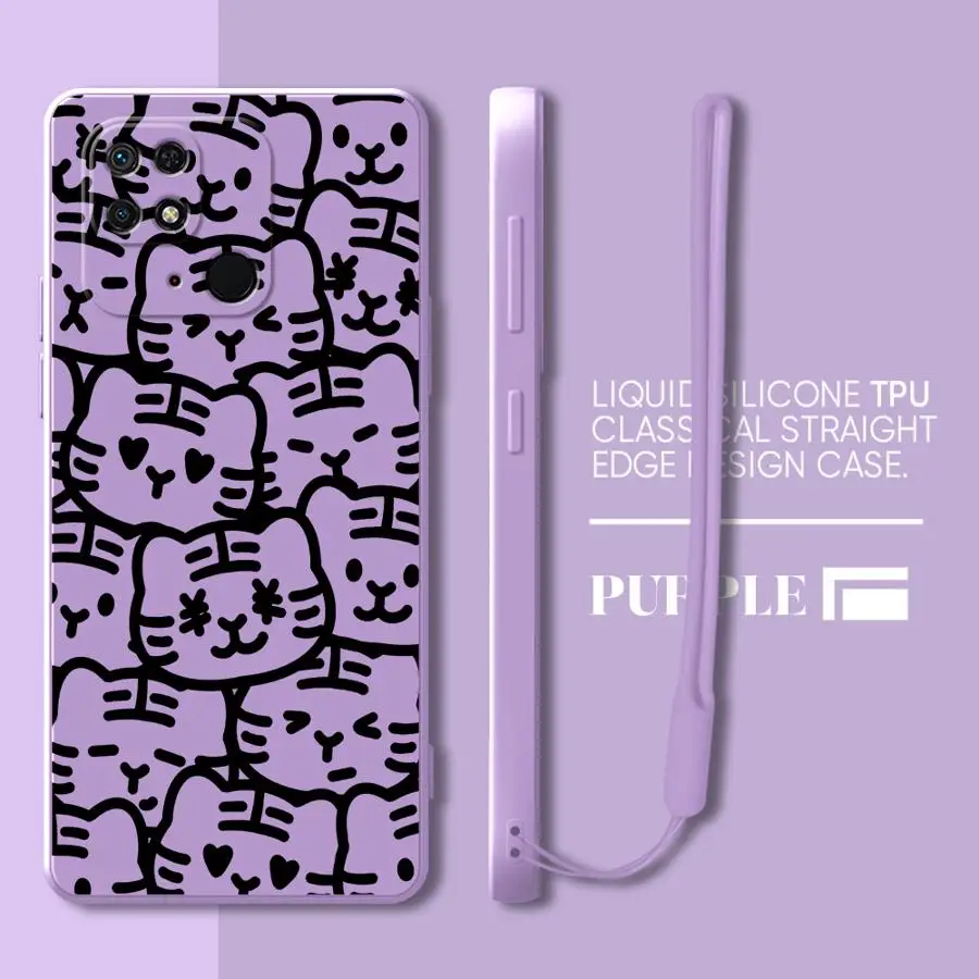 Funda para Xiaomi Redmi 13C K60 K40 14C A3x 9 8 A1 10 12C A2 funda suave lindos animales tigre - imagen 3