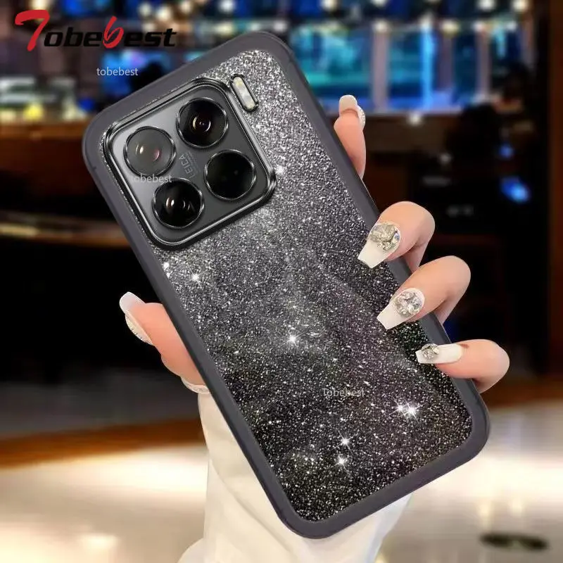 Funda protectora de silicona para cámara con purpurina ostentosa para Xiaomi Mi 15 14 14T 13 13T 12 11 Lite Pro, funda trasera suave - imagen 5