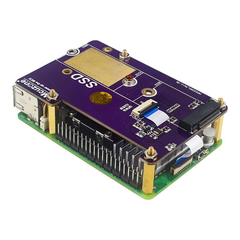 Raspberry Pi 5 PCIe a M.2 NVMe SSD, compatible con Gen 3, ajuste de alta velocidad 2230 2242 2280 M.2 unidad de estado sólido para Raspberry Pi 5 - imagen 2