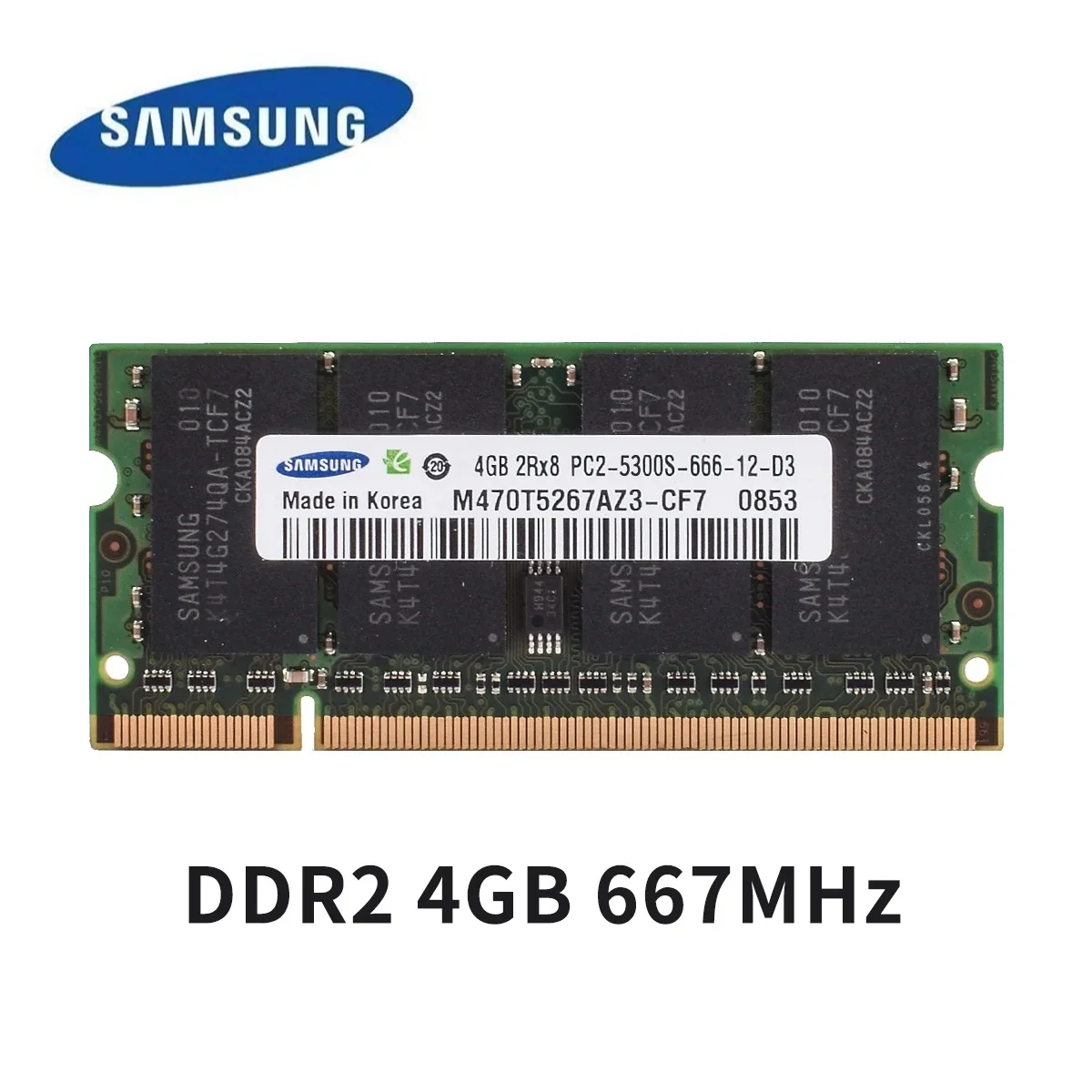 SAMSUNG Memoria para computadora portátil DDR4 DDR3 DDR2 SODIMM Ram 16GB 8GB 4GB 2GB 2400 1600 1333 800 667MHz Notebook de alto rendimiento Sodimm RAM - imagen 2
