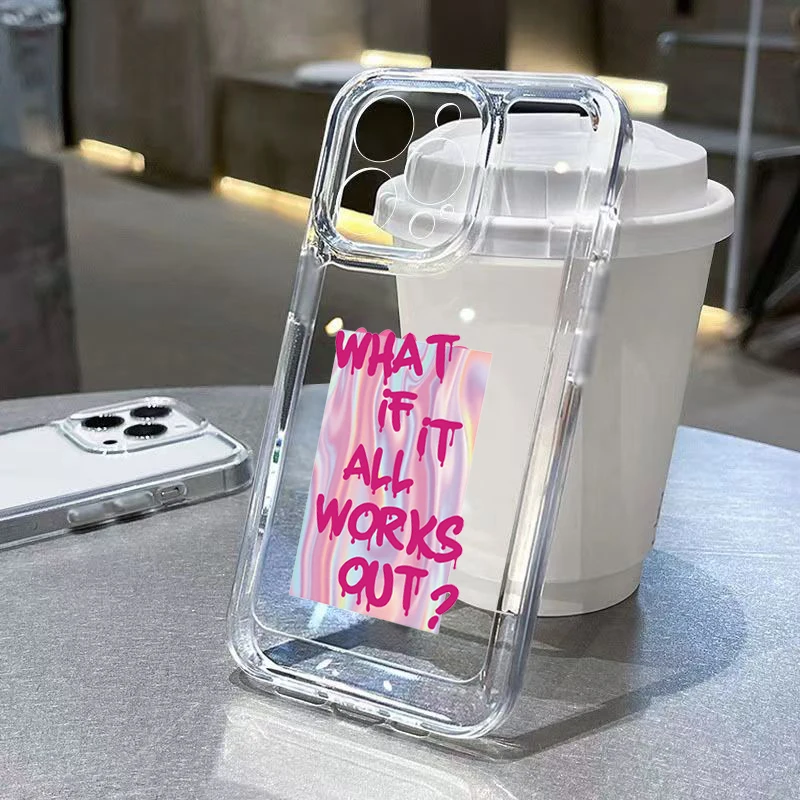 Funda de teléfono colorida Maximalist More Amor Por Favor para iPhone 17 16 15 Pro Max 14 13 12 11 7 8 Plus 17Air funda suave transparente