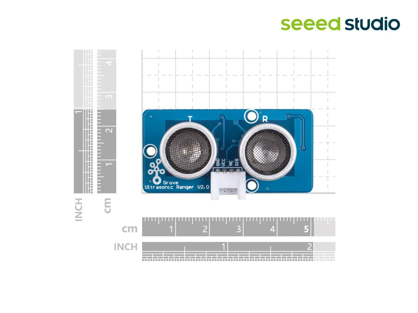 Seeed Studio Grove Sensor de distancia ultrasónico Medición de distancia de 3 cm a 350 cm, sensores de proximidad y detectores ultrasónicos - imagen 4