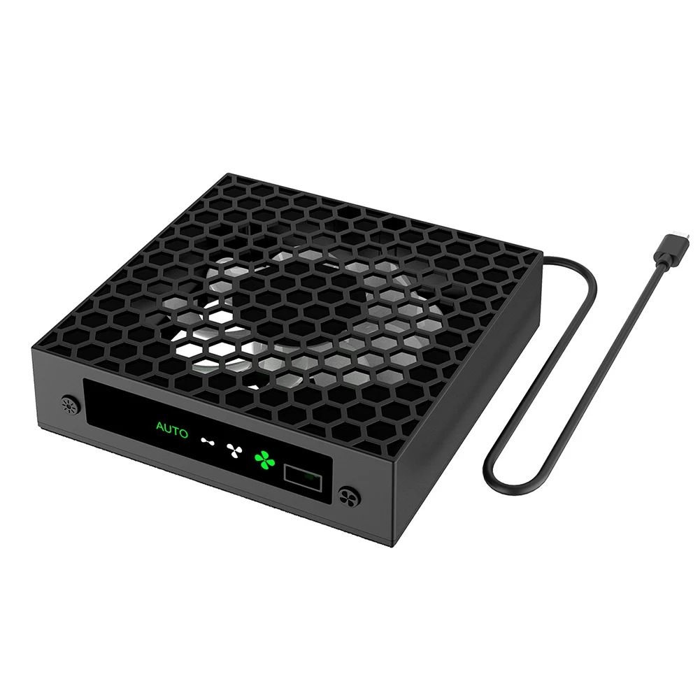 Ventilador de refrigeración RGB con soportes para auriculares, sistema de ventilador de refrigeración con control de temperatura, puerto USB, ventilador de disipación de calor para Xbox Series X - imagen 4