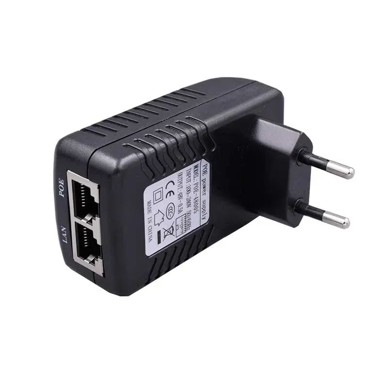 Divisor de inyector POE para cámara IP CCTV, interruptor de red, adaptador Ethernet, DC48V 0.5A, UE/REINO UNIDO/EE. UU./AU opcional - imagen 4