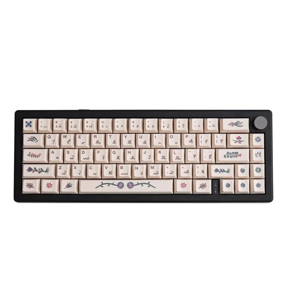 Teclas manuscritas Voynich de 135 teclas, altura de cereza, sublimación térmica PBT para teclado mecánico 61 68 75 87 104 108 - imagen 5