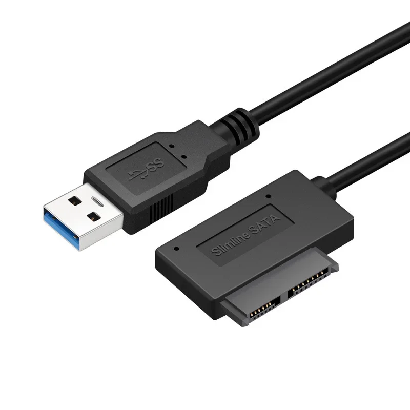 Cable adaptador convertidor Sata a USB 3,0, 7 + 6 pines, 13 Pines, Transfe DE DATOS rápido para portátil, Unidad óptica, CD/DVD ROM, unidad Slimline