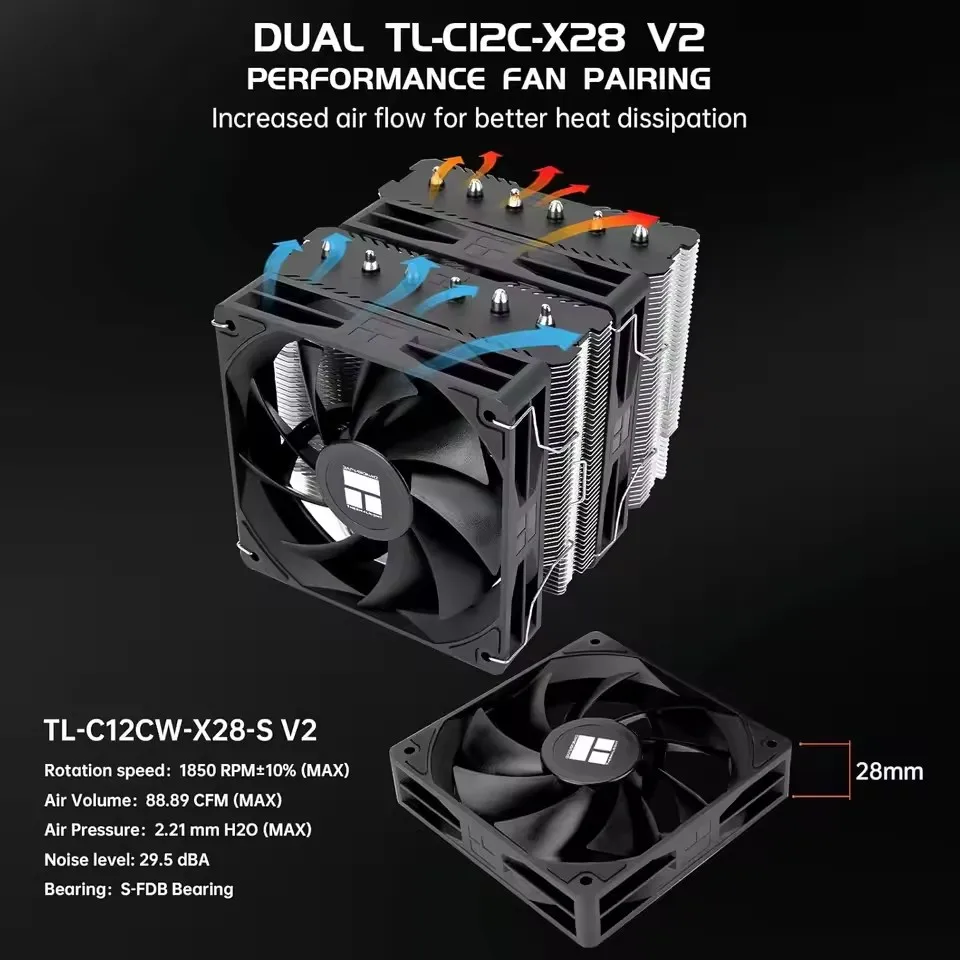 Thermalright Peerless Assassin 120 SE V2 Radiador de refrigeración por aire para caja de computadora, con ventilador/soporte de 120x120x28 mm LGA1851/1700/AM5/AM4 - imagen 4