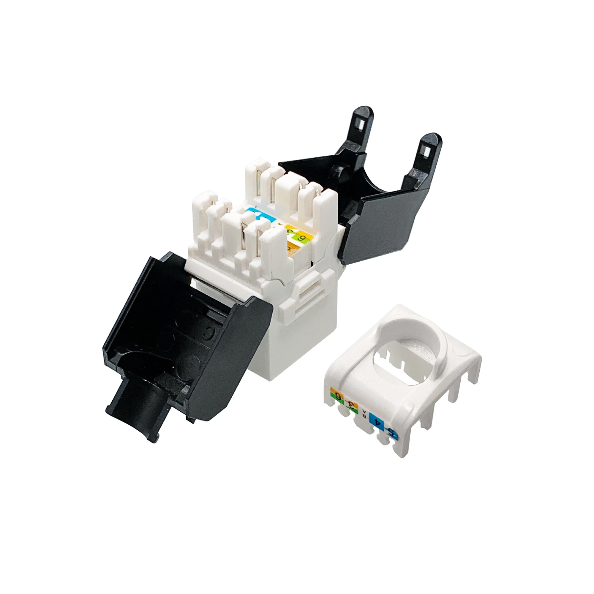 Keystone-conector Rj45 de 2-50 piezas, Conector de módulo de aleación de Zinc con ranura para F/6/7 F/UTP, Gato blindado, sin herramientas de inserción de red LAN - imagen 5