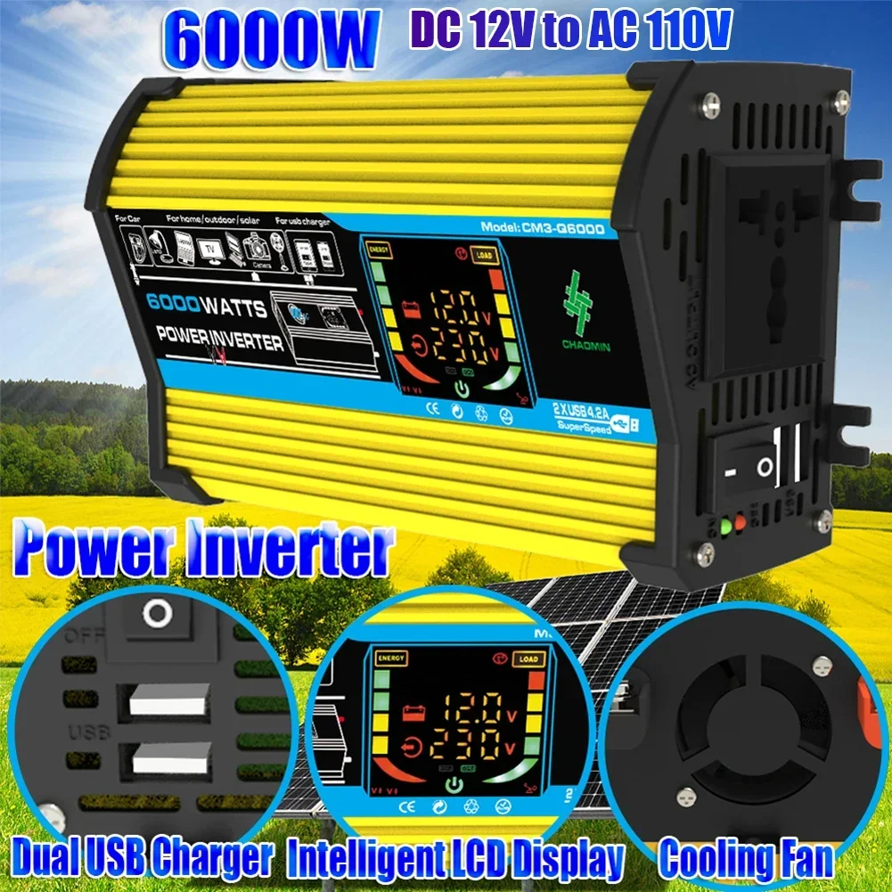 Yellow 12V to 110V