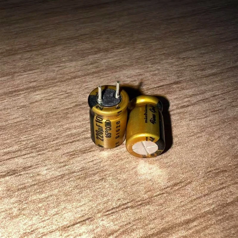 10 uds/100 Uds Nichicon 10V220uF (oro fino) serie FG 8x12mm 220uF/10V condensadores electrolíticos de Audio de alta calidad - imagen 2