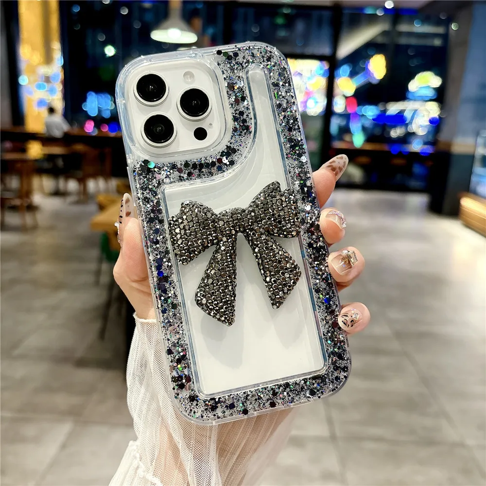 Edge 50 Fusion Bling Glitter lindo pajarita funda de teléfono para Motorola Moto Edge 50 Fusion 50 Pro 40 NEO cubierta de silicona a prueba de golpes - imagen 5