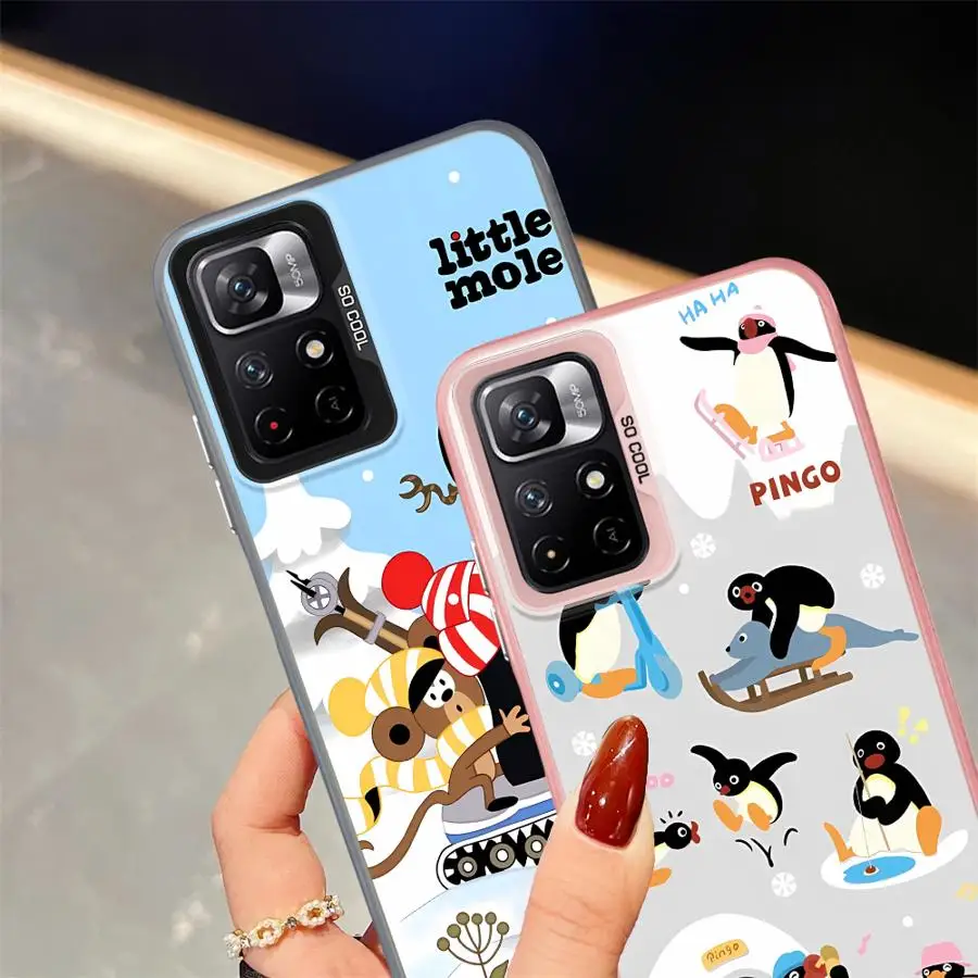 Funda P-ingu de dibujos animados de invierno y nieve para Xiaomi Mi 12T Pro 11 Lite 13T, funda trasera para teléfono - imagen 4