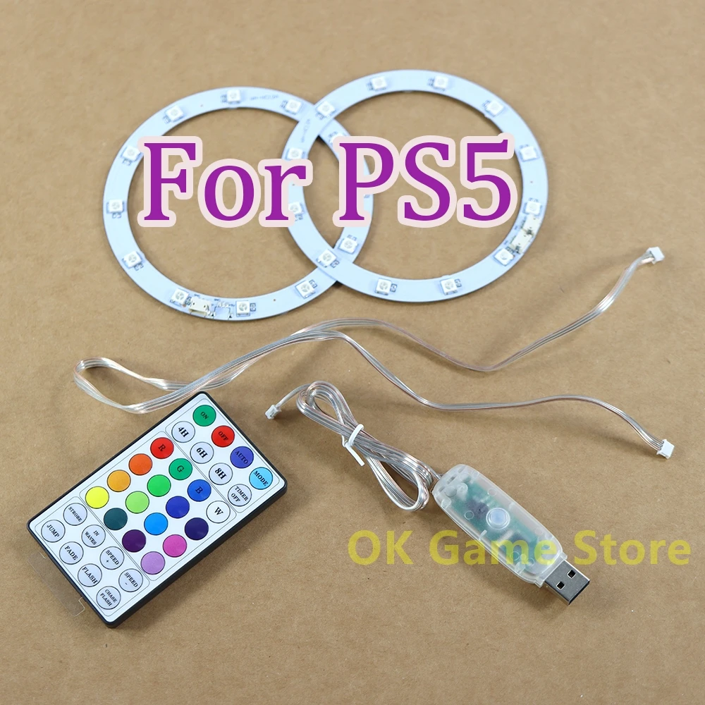 Luz de Color RGB para PS5, lámpara de efectos múltiples Multicolor con Control remoto, función de captación de iluminación LED, 1 ud. - imagen 2