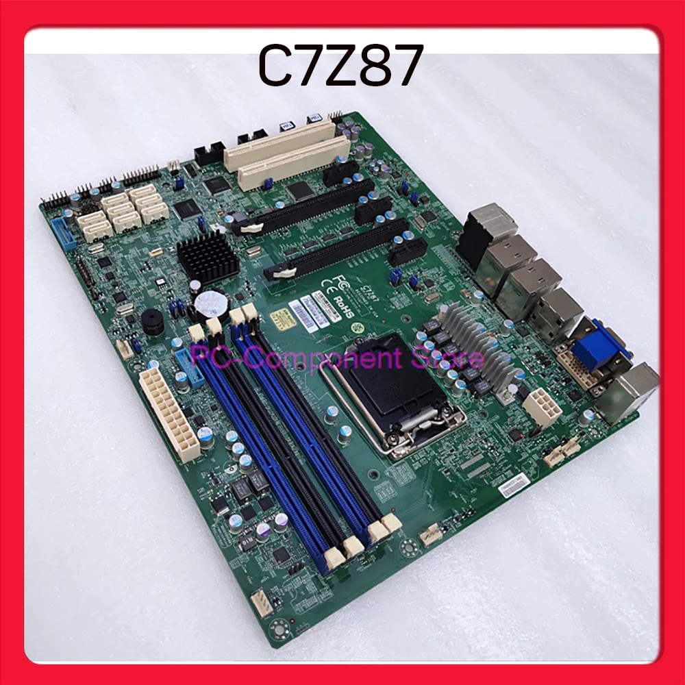 Placa base para estación de trabajo C7Z87, serie i3 i5 i7 de 4. a generación, LGA1150 DDR3 PCI-E 3,0 SATA3 - imagen 2