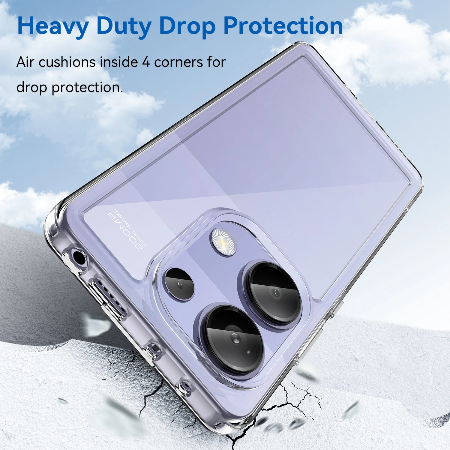 Funda para Xiaomi Poco M6 Pro 4G, carcasa a prueba de golpes, armadura trasera, color transparente, M6 Pro - imagen 3