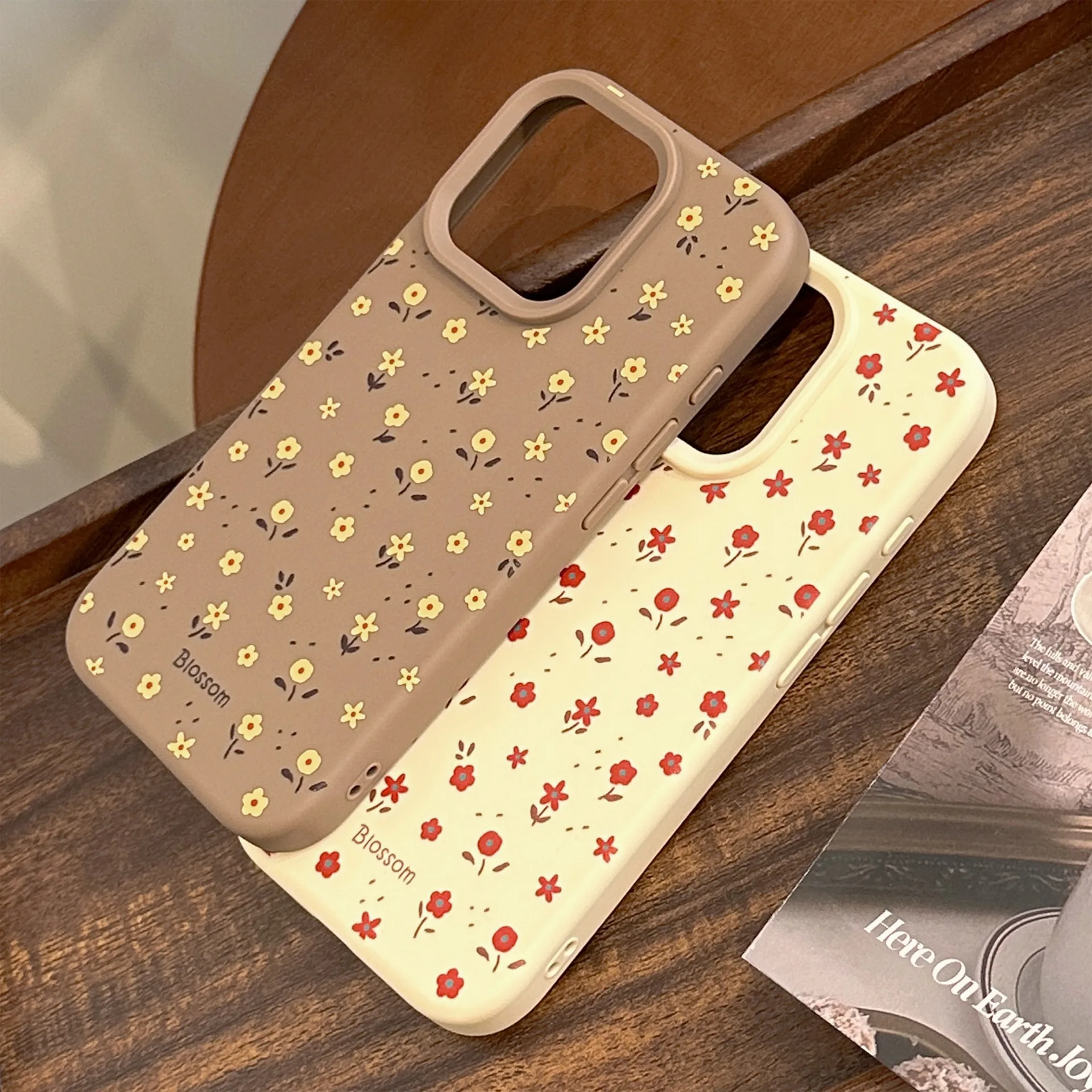 Bonita funda de teléfono Floral para iPhone 17 16 15 14 13 12 Pro Max 11 funda de teléfono suave a prueba de golpes para niñas con estampado de flores - imagen 3