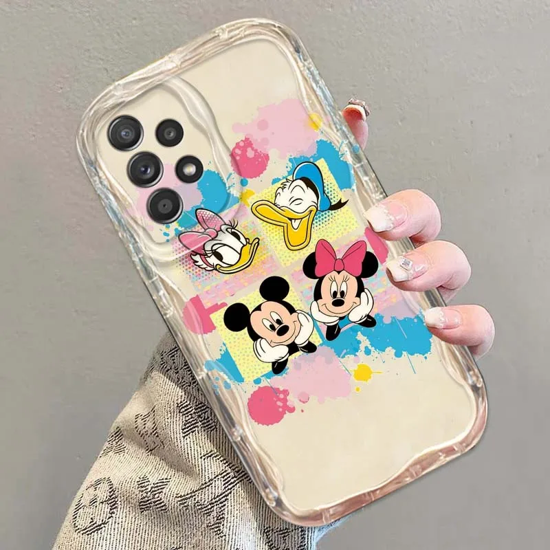 Funda bonita de Pato Donald para Samsung A16 A15 A14 A13 A12 A06 A05 A04 A32 A25 A23 A21S, funda de teléfono con aceite ondulado - imagen 3