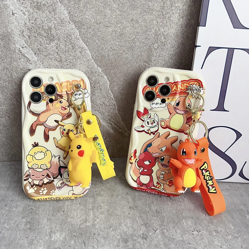 Para Xiaomi Redmi 9 10 12 13 14 A C Note 9 10 11 12 13 14 Pro S Monsters Wave funda con llavero - imagen 4