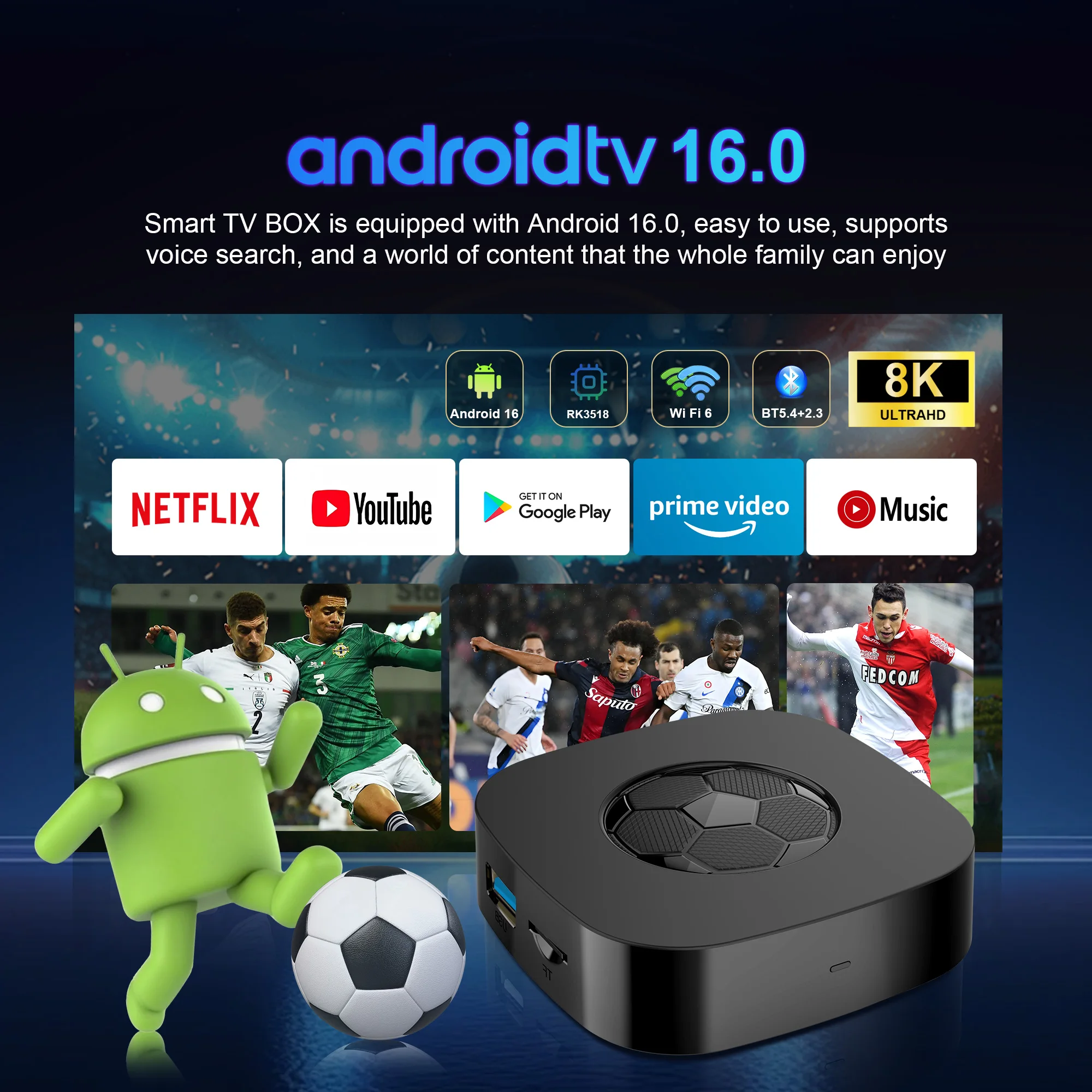2025 nuevo T1 Ultra Android 16 Smart Tv Box compatible con Dual Wifi2.4G/5,8G 8K HD Streaming Media Player interfaz Dual-Ui Google BT5.0 - imagen 3