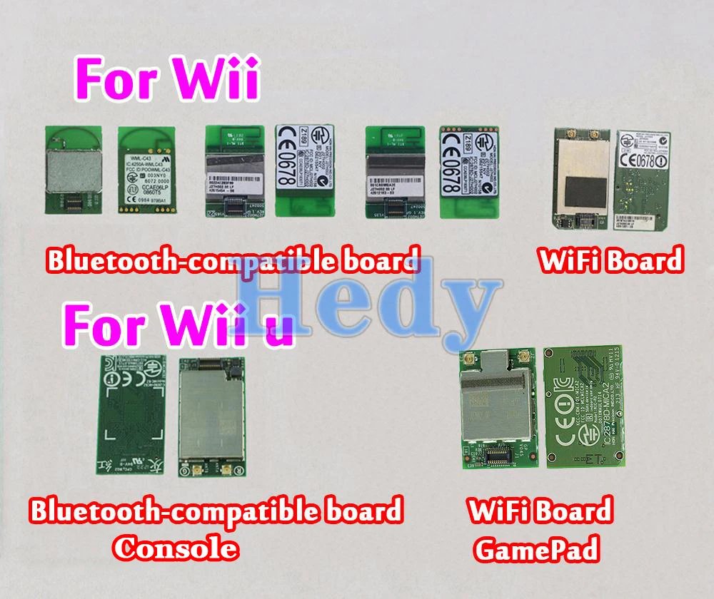 1 unidad para consola de juegos Nintendo Wii, WIFI inalámbrico, placa de módulo compatible con Bluetooth, PCB para wiiu/wii u
