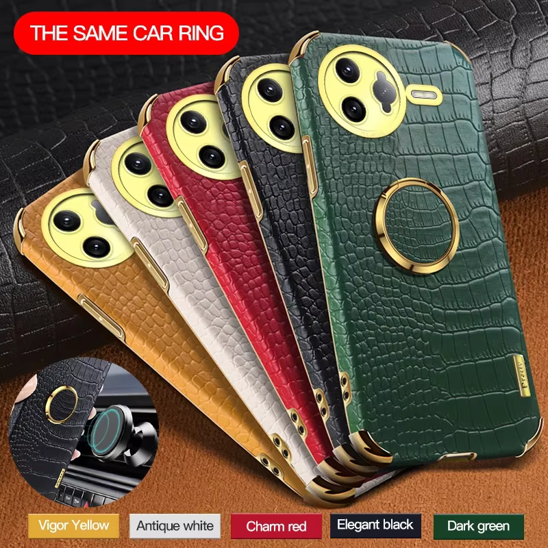 Para Poco F7 Ultra F5 F6 Pro F4 F3 GT a prueba de golpes patrón de cocodrilo fundas con soporte de cuero soporte magnético fundas de teléfono - imagen 4