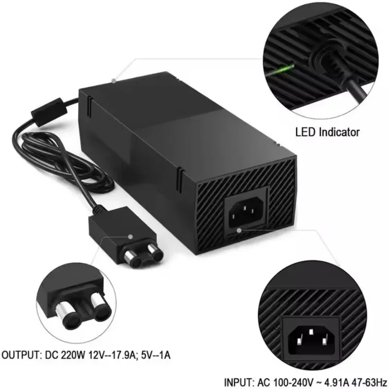 Para Xboxes One 500G a 1T consola de capacidad 12V adaptador de CA cargador fuente de alimentación enchufe EE. UU./REINO UNIDO/UE/AU para Xboxes one AC adapte - imagen 5