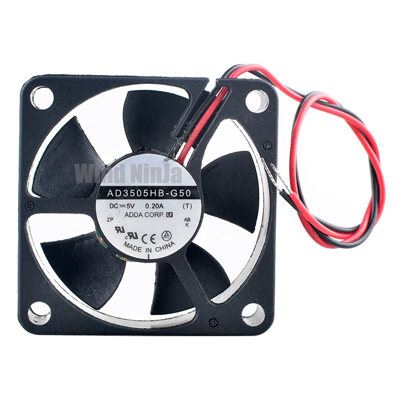 AD3505HB-G50 Micro ventilador de refrigeración de alta velocidad 35mm X 3,5 cm ventilador de doble rodamiento de bolas DC5V 0.20A para fuente de alimentación del enrutador - imagen 3