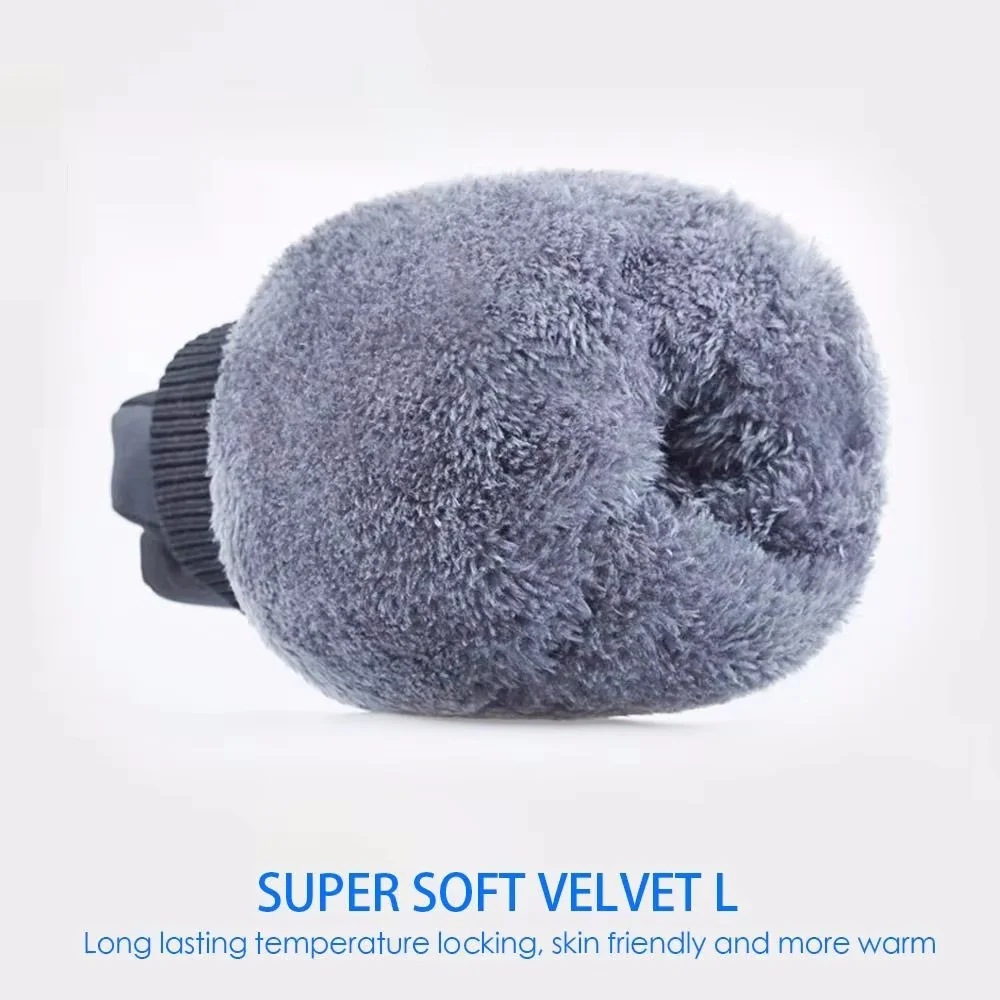 Guantes de esquí para Snowboard Unisex, de cuero PU, antideslizantes, con pantalla táctil, impermeables, para motocicleta, ciclismo, forro polar, cálidos, para invierno - imagen 5