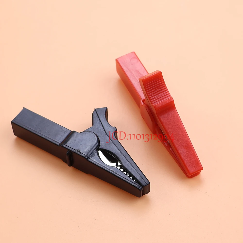 1 Juego de sondas de prueba de conector Banana con Clip de cocodrilo de 55mm con Clips de Cable de conector Banana de 4mm para multímetro, accesorios de herramientas de medida - imagen 3