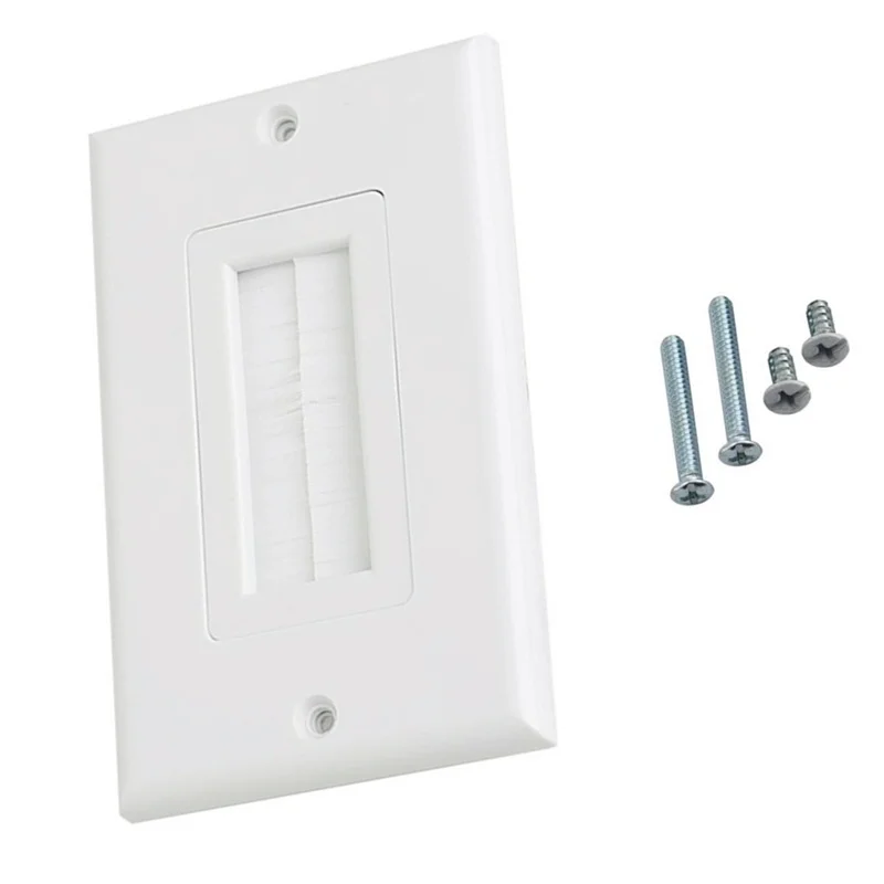 Panel Multimedia multifuncional con cepillo, sin toma de Cable de soldadura, Panel de información, Panel de Cable enchufable de pared, puerto único - imagen 2