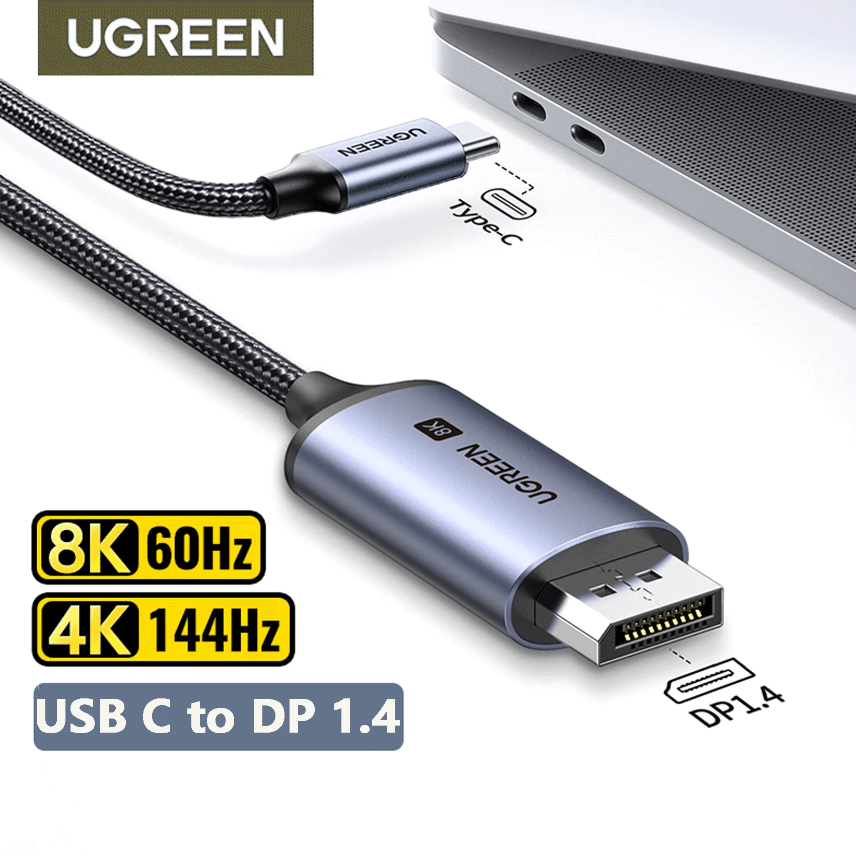 UGREEN Cable USB-C a DisplayPort 8K para MacBook Pro iPad