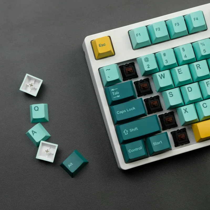 GMK-teclas retrofundidas, teclas PBT de 5 lados para sublimación, perfil Cherry, Teclado mecánico para interruptor MX, ISO Enter, 142 teclas - imagen 4