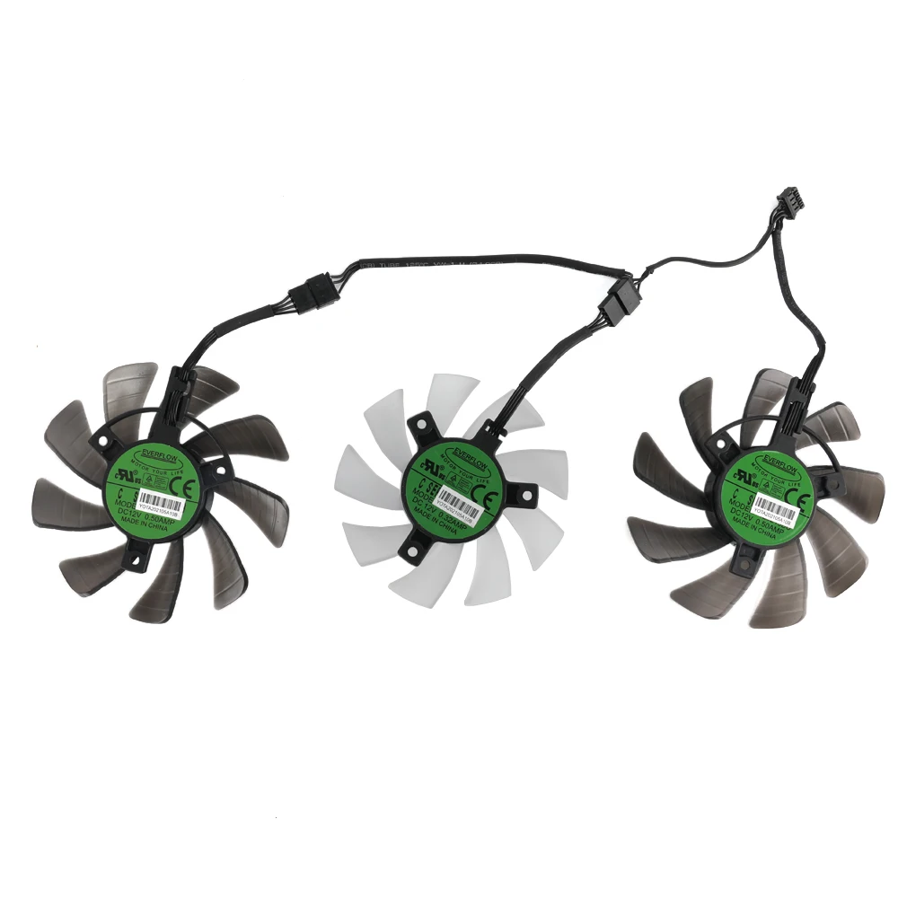 Ventilador de gráficos para ASRock Radeon RX 5700 XT Taichi X 8G OC, refrigeración de tarjetas de vídeo gráficas, 85MM, T129215BU, T128015BU, DC12V, 4Pin - imagen 5