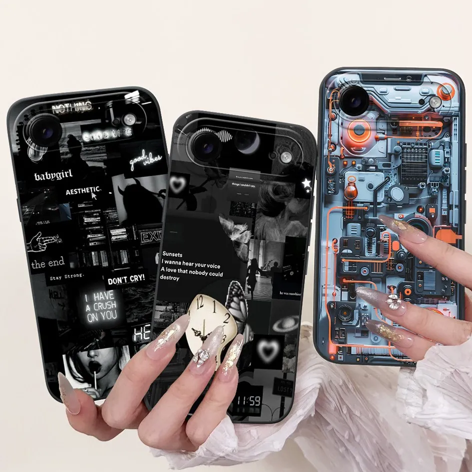 Funda para iPhone 17 Air Cover lindo conejo de dibujos animados gato pato suave silicona lente de cámara fundas protectoras para iPhone Air 17 Slim Capa - imagen 3