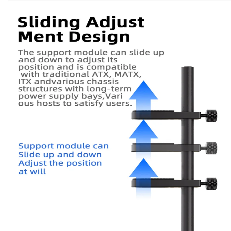 TEUCER GH-1 GPU soporte Jack PC de escritorio soporte de carcasa de aleación de aluminio soporte de vídeo gráfico Kit de refrigeración soporte para tarjetas de vídeo - imagen 4