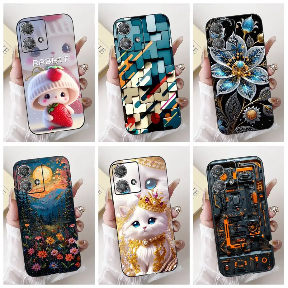 Para Motorola Edge 40 funda bonita de dibujos animados de lujo funda de teléfono suave de TPU para Motorola Edge 40 Neo Edge40 XT2303-2 bolsas de cubierta trasera