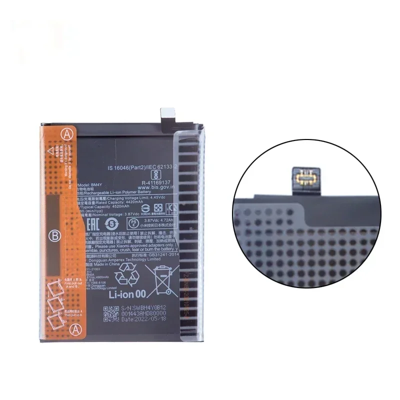Nueva batería BM4Y de 4520mAh para Xiaomi Poco F3 /Redmi K40 Pro/ K40 Pro baterías de repuesto para teléfono + herramientas - imagen 2