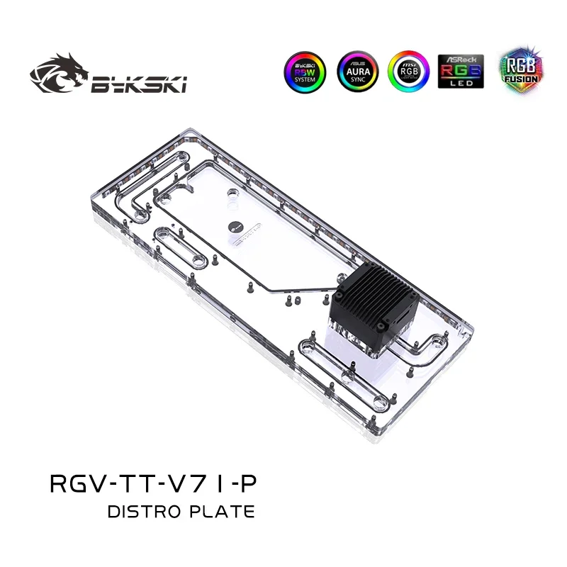 Placa de distribución de placa acrílica BYKSKI para ThermalTake/Tt V71 para CPU GPU Block/en lugar del depósito RGV-TT-V71-P - imagen 4