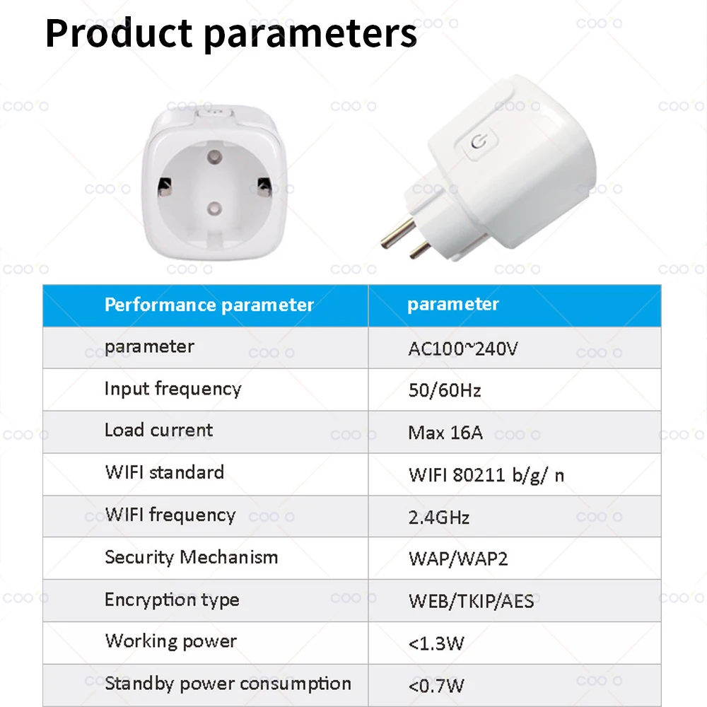 CozyLife Wifi enchufe 16A enchufe inteligente UE con temporizador función de Control de grupo aplicación remota salida de Control funciona con Alexa Google Home - imagen 2